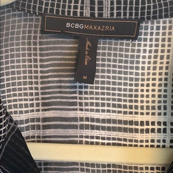 Bcbg Max Azria silk chiffon plaid top - Picture 5 of 6